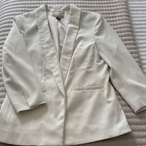 H&M BLAZER OFF WHITE IVORY Women's business jacket S